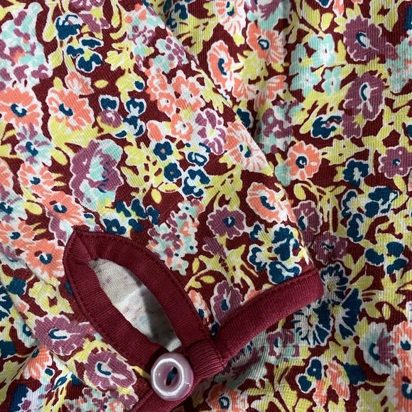 Matilda Jane Burgundy Floral drop waist dress size 8 - Picture 4 of 6